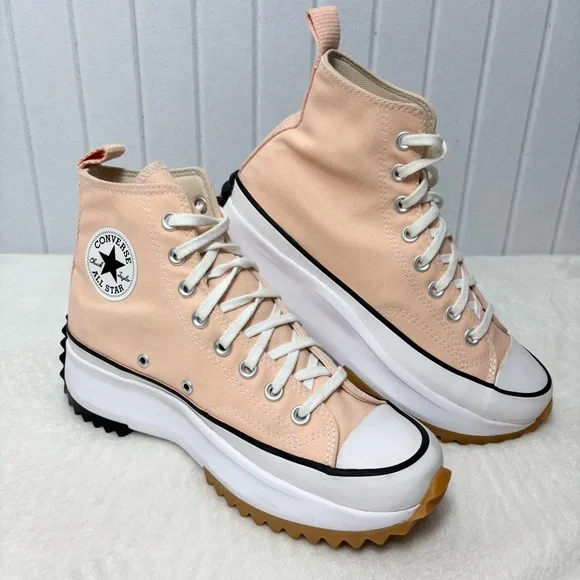 Converse Run Star Hike Hi Platform High Top Women's Size 9 Canvas Sneaker Coral‎ - Picture 8 of 11